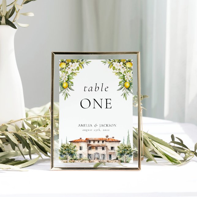 Italienische Villen Lemons & Olives Tischnummer (Von Creator hochgeladen)