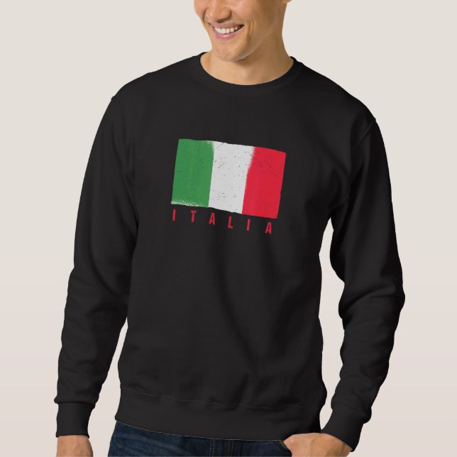 Italienische Vintage Flagge 2. Juni Italienische F Sweatshirt (Vorderseite)
