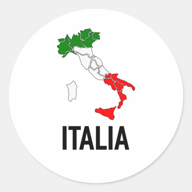 Italienische Vintage Flagge Italienischer T - Shir Runder Aufkleber (Vorderseite)