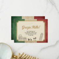 Italienische Vintage-Geburtstagsfeier Dankeskarten