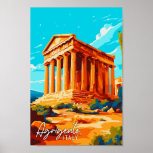 Italienische Vintage-Illustration Poster