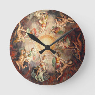 Italienische Vintage-Kunst Runde Wanduhr
