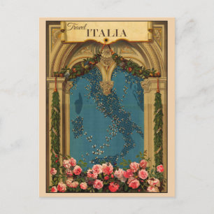 Italienische Vintage-Reisekarte Italien Postkarte