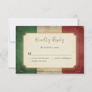 Italienische Vintage-RSVP-Karte zum 60. Geburtstag RSVP Karte