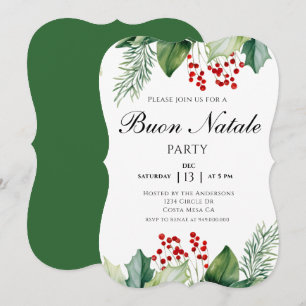 Italienische Weihnachts-Buon-Natale-Party Einladung