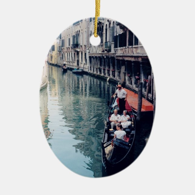 Italienische Weihnachtsbaum-Verzierung - Venedig, Keramikornament (Vorne)