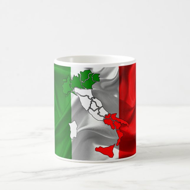Italienische wellenartig bewegende Flagge Tasse (Mittel)