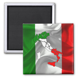 italienische Wellenflagge Magnet