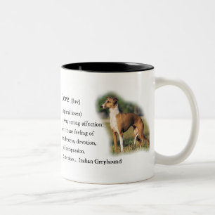 Italienische Windhund Kunst Geschenke Zweifarbige Tasse