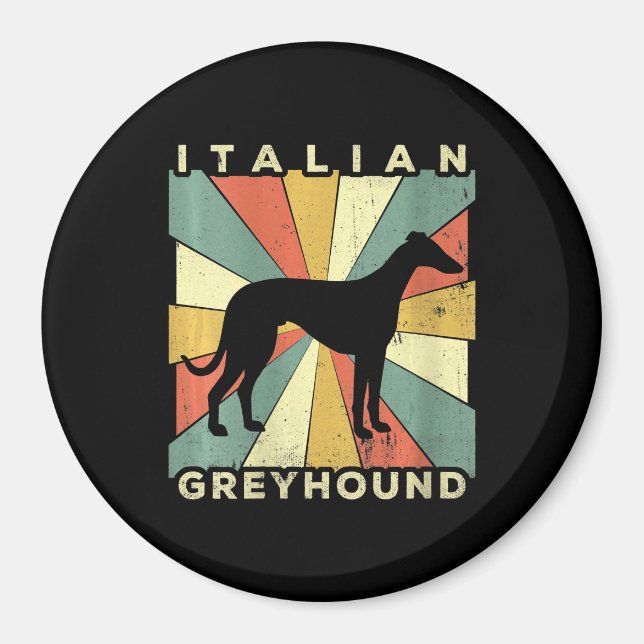 Italienische Windhunde-70er-Geschenk Magnet (Vorne)