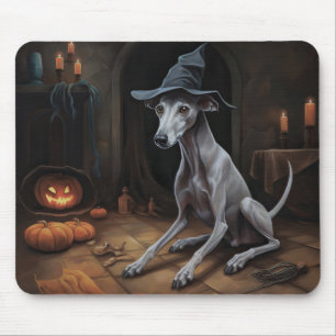 Italienische Windhunde Kürbisse Halloween Gruselig Mousepad