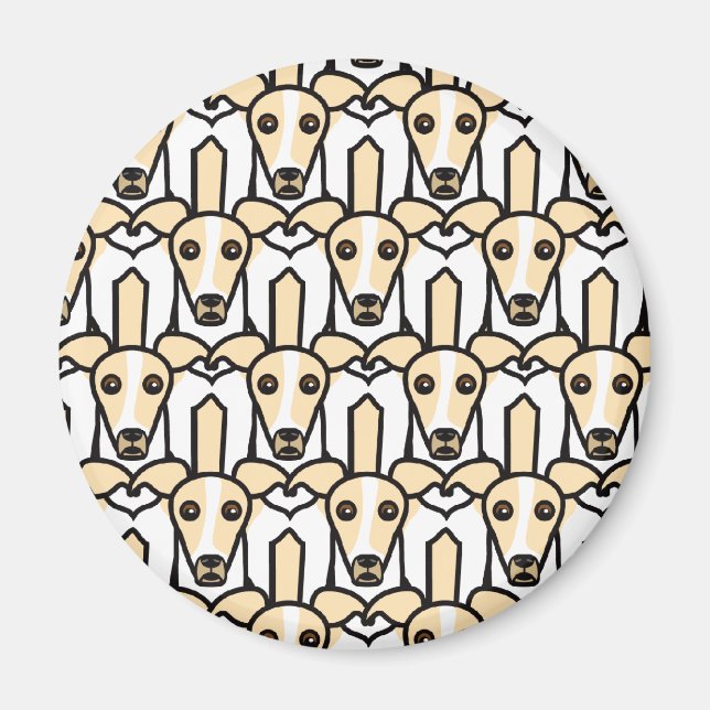 Italienische Windhunde Magnet (Vorne)