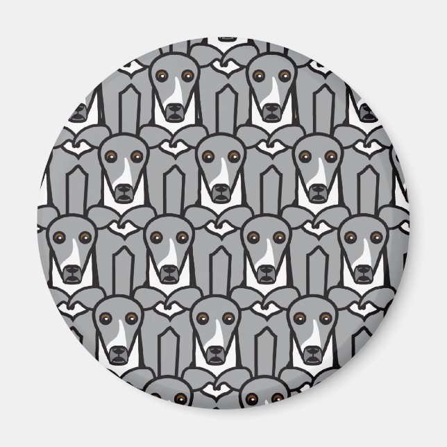 Italienische Windhunde Magnet (Vorne)