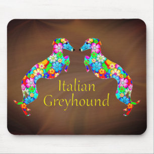 Italienische Windhunde Mousepad