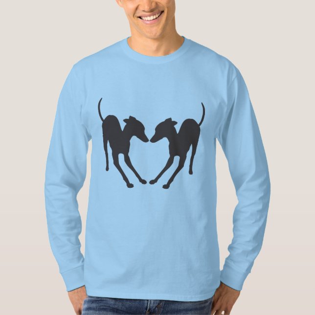 Italienische Windhunde spielen T-Shirt (Vorderseite)
