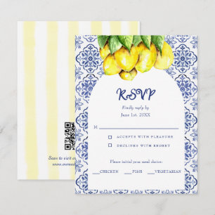 Italienische Zitrone La Dolce Vita Hochzeit Medite RSVP Karte