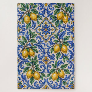 Italienische Zitronen-Azulejo-Fliese Puzzle