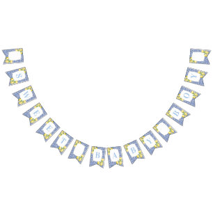 Italienische Zitronen Blue White Sweet Baby Boy Du Wimpelkette