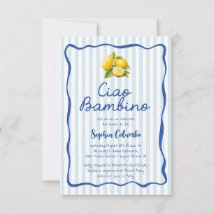 Italienische Zitronen-Ciao-Baby-Shower-Einladung Einladung