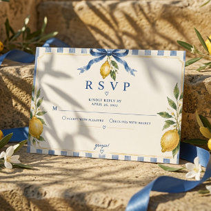 Italienische Zitronen-Hochzeit RSVP Karte