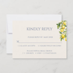Italienische Zitronen-RSVP-Karte RSVP Karte