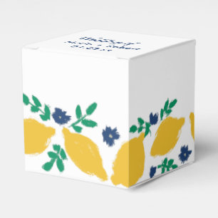 Italienische Zitrus-Limonien-Handzeichnung-Hochzei Geschenkschachtel