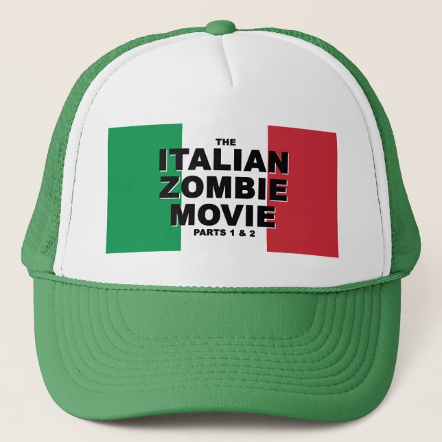 Italienische Zombie-Film-Fan-Kappe Truckerkappe (Vorderseite)