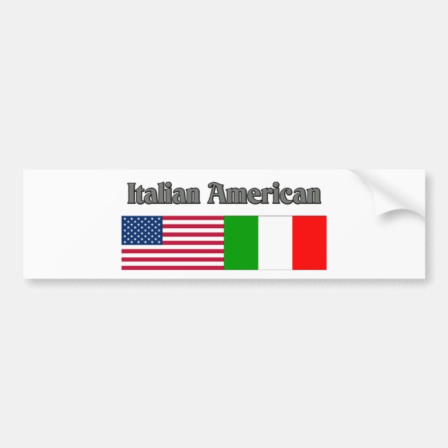 Italienischer Amerikaner Autoaufkleber (Vorne)