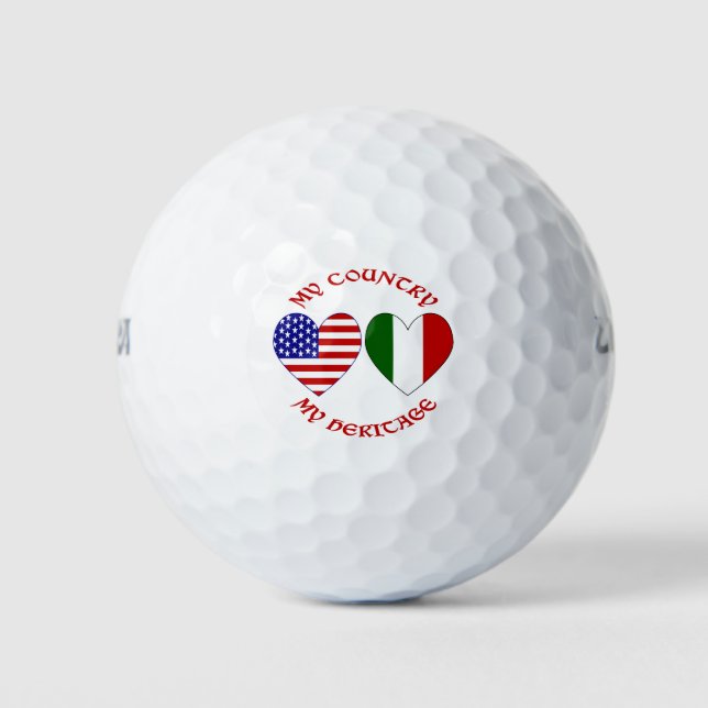Italienischer Amerikaner Mein Land mein Erbe Golfball (Vorderseite)