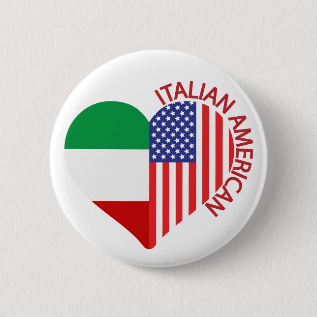Italienischer Amerikaner Nord- und Südamerika Button (Vorderseite)