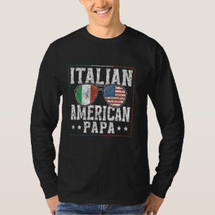 Italienischer Amerikaner Papa Usa Amerika Italien  T-Shirt
