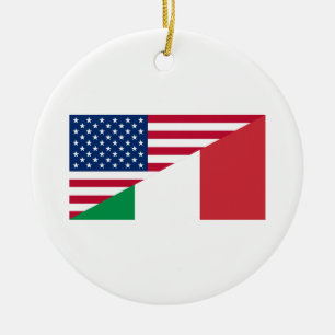 Italienischer amerikanischer Pride - USA - Italien Keramik Ornament