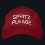 Italienischer Aperol Spritz Funny Zitat Rosa roter Bestickte Baseballkappe<br><div class="desc">Erhöhen Sie Ihren Sommerstil mit diesem spielerischen "Spritz Bitte" Hut, perfekt für Liebhaber von Aperol Spritz und Aperitivo Kultur. Dieser trendige, bestickte Hut in kräftig roter Farbe verleiht jeder lässigen Ausflug- oder Cocktailstunde eine lustige Drehung. Egal ob Sie sich am Strand entspannen, ein Party besuchen oder einfach gewollt haben, um...</div>