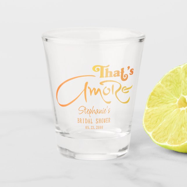 Italienischer Aperolcocktail - mehr Brautparty Schnapsglas (Vorderseite)