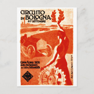 Italienischer Autorennen 1908 Postkarte