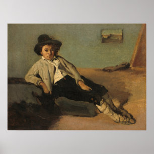 Italienischer Bauernjunge, Jean-Baptiste- Corot Fi Poster