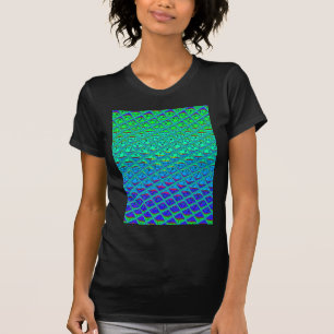 Italienischer Blau-Meerjungfrau-Motiv-Kunstprint T-Shirt
