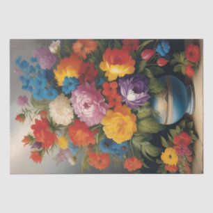 Italienischer Blumenprint Decoupage / Seidenpapier