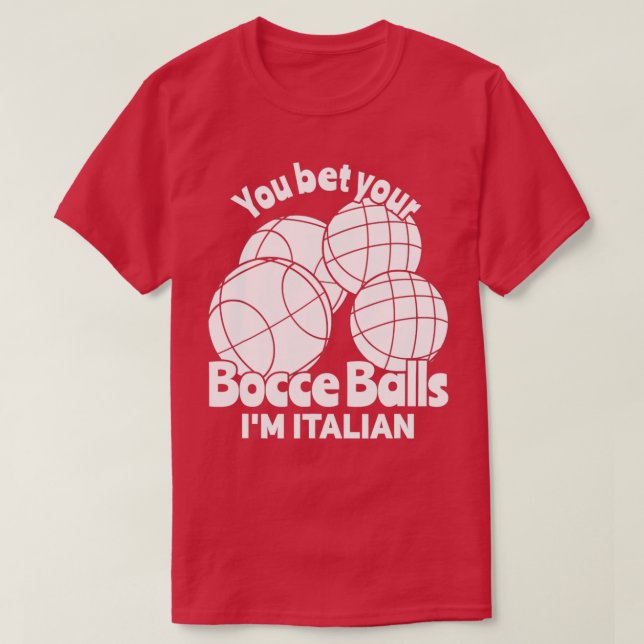 Italienischer Bowling Bocce Ball Bocci T-Shirt (Design vorne)