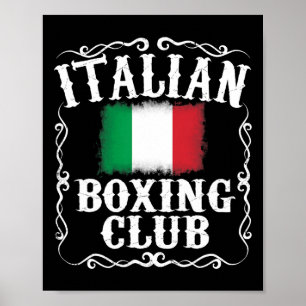 Italienischer Boxclub T Shirt Vintag Boxer Italien Poster