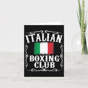 Italienischer Boxclub T-Shirt Vintage Boxer Italie Karte