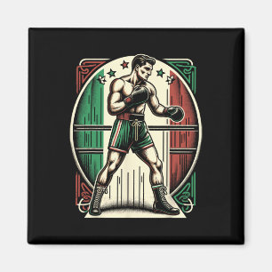 Italienischer Boxer - Vintage Boxflagge Italien Magnet