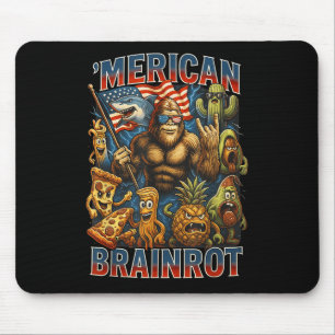 Italienischer Brainrot Großer Meme 4. Juli Flagge Mousepad