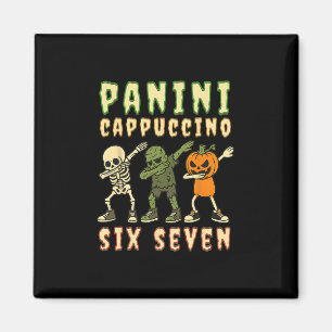 Italienischer Brainrot Halloween Panini Cappuccino Magnet