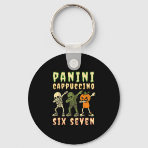 Italienischer Brainrot Halloween Panini Cappuccino Schlüsselanhänger