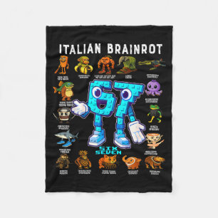 Italienischer Brainrot Lustig 67 Meme Geburtstagsd Fleecedecke