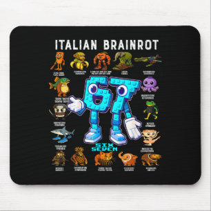 Italienischer Brainrot Lustig 67 Meme Geburtstagsd Mousepad