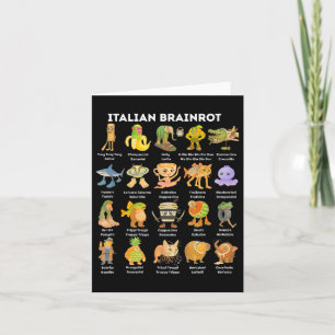 Italienischer Brainrot-Meme für Kinder Jungen Männ Karte