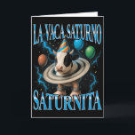 Italienischer Brainrot-Meme La Vaca Saturno Saturn Karte<br><div class="desc">Italienischer Brainrot-Meme La Vaca Saturno Saturnita Geburtstag</div>
