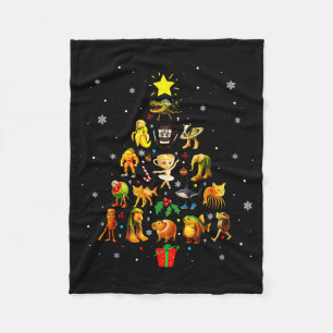 Italienischer Brainrot-Meme-Weihnachtsbaum Brain R Fleecedecke